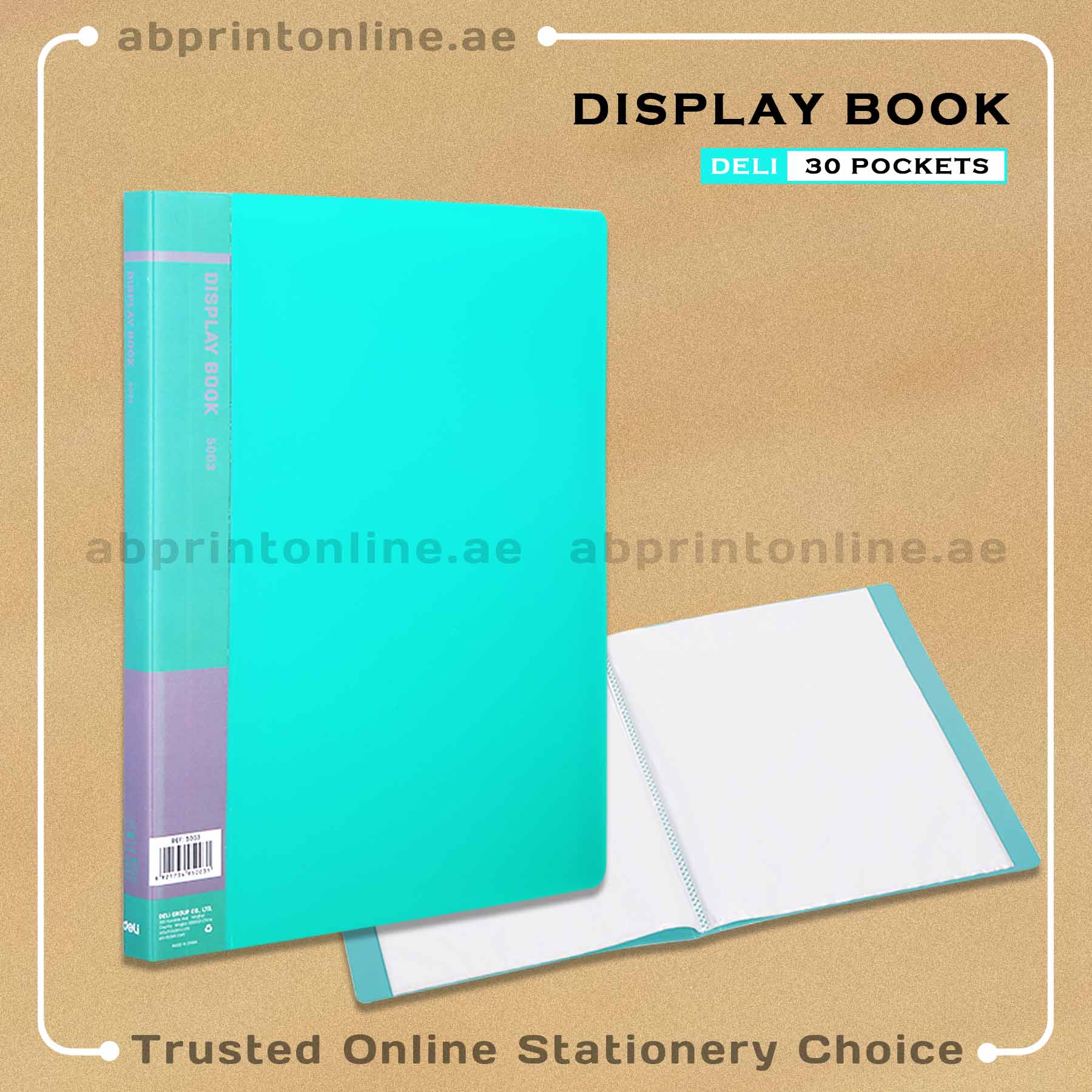 1309dlgn DELI RIO DISPLAY BOOK WITH 30 POCKETS - GREEN - Image 1