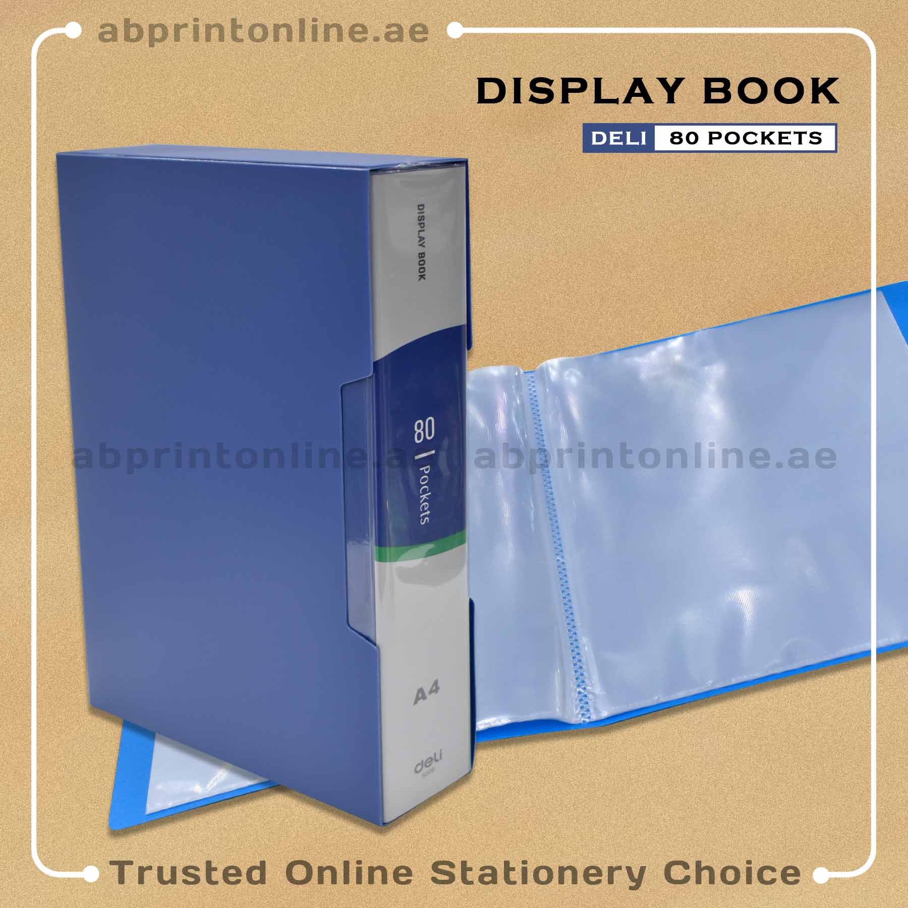 1315dlbl DELI RIO DISPLAY BOOK WITH 80 POCKETS - BLUE - Image 1