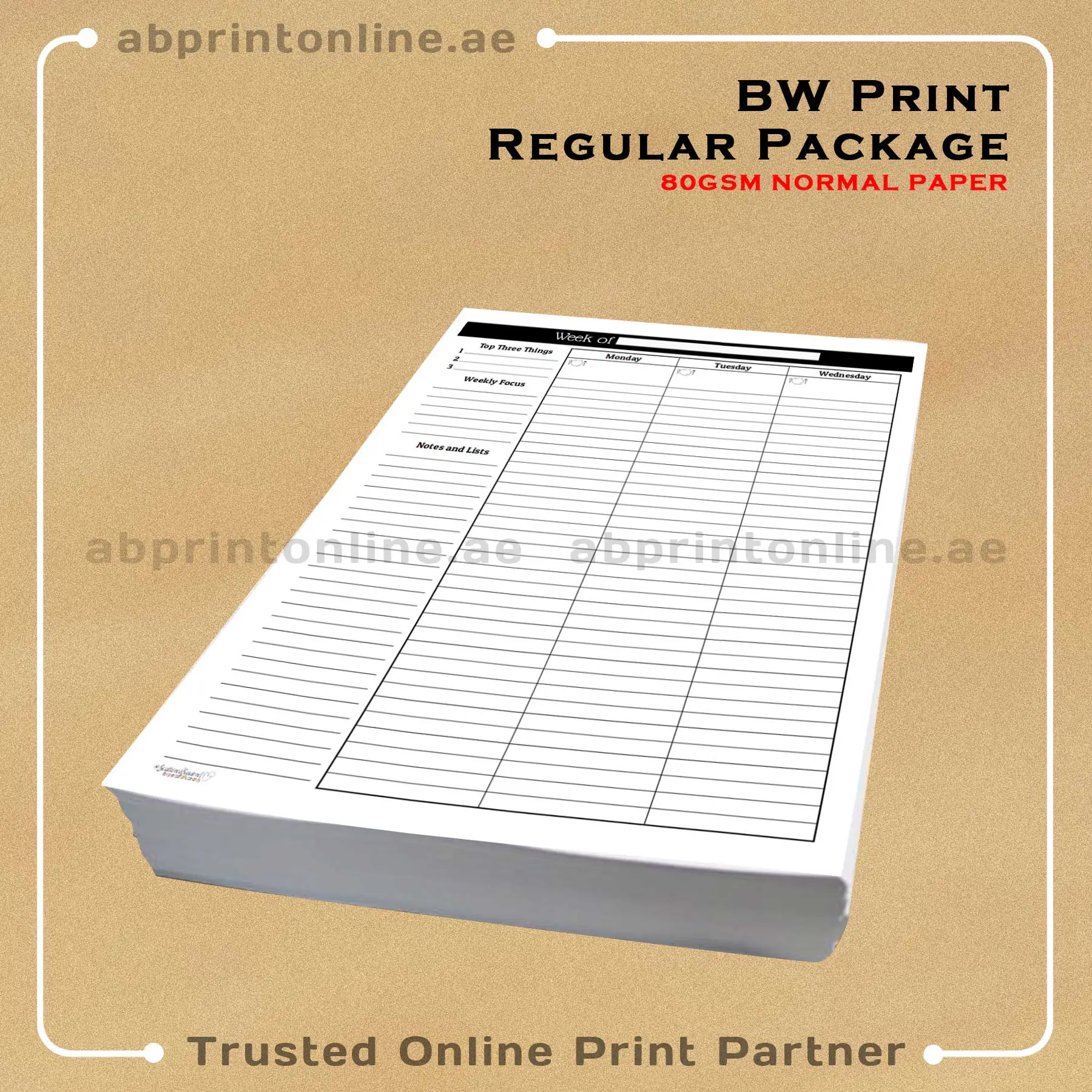 regularpackage BLACK & WHITE PRINT REGULAR PACKAGE - Image 1