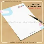 SPECIAL LETTERHEAD PRINTING