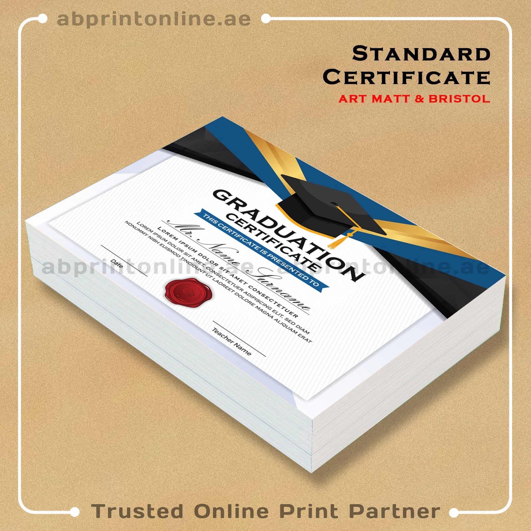 STANDARD CERTIFICATE PRINTING - Image 1