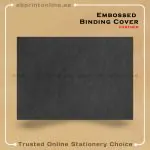 EMBOSSED BINDING COVER-A3- BLACK-PKT/100SHT