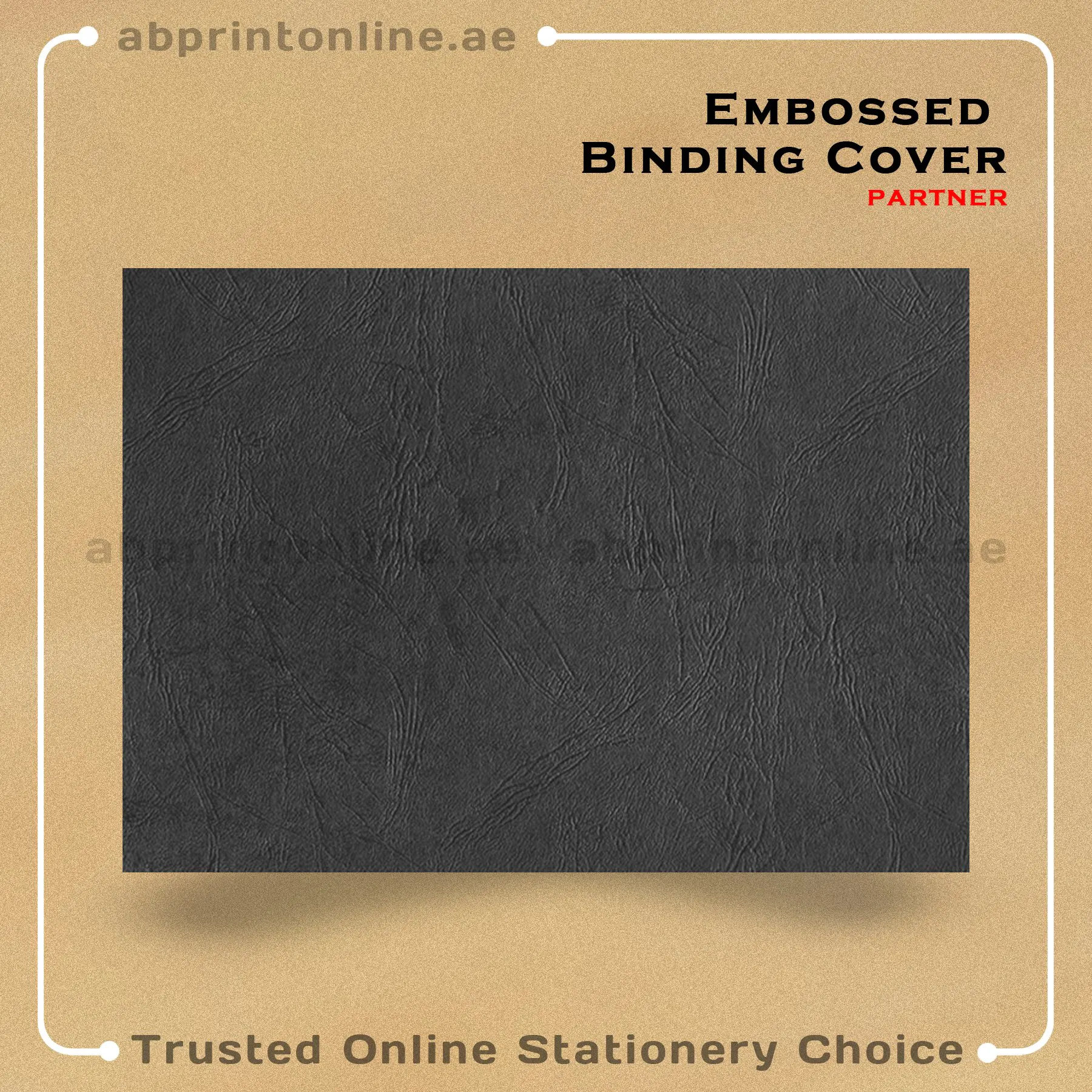 BINDING CV A3 BK copy EMBOSSED BINDING COVER-A3- BLACK-PKT/100SHT - Image 1
