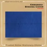 EMBOSSED BINDING COVER-A3- BLUE-PKT/100SHT