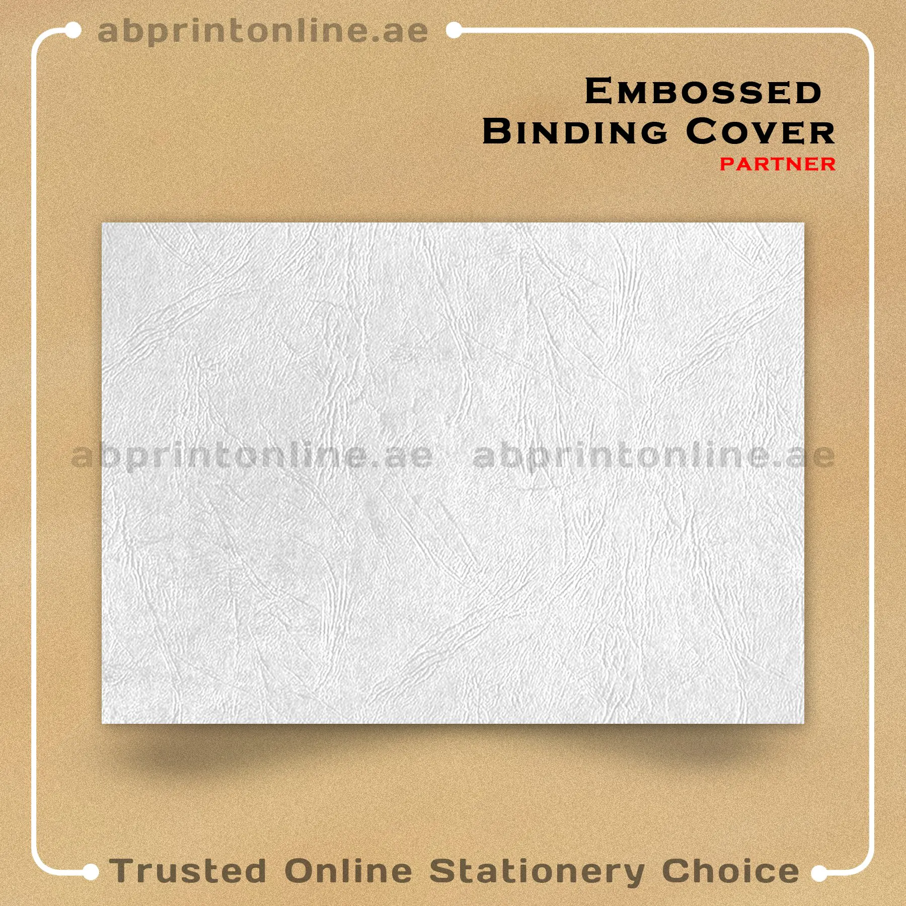 EMBOSSED BINDING COVER-A3-WHITE-PKT/100SHT - Image 1