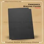 EMBOSSED BINDING COVER-A4- BLACK-PKT/100SHT