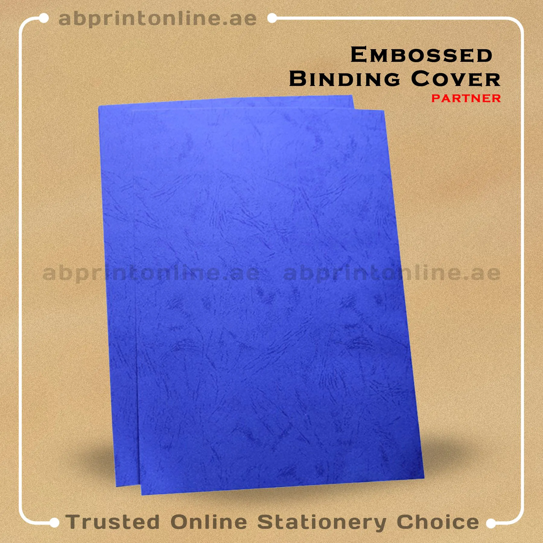 EMBOSSED BINDING COVER-A4-BLUE-PKT/100SHT - Image 1