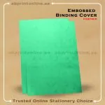 EMBOSSED BINDING COVER-A4-GREEN-PKT/100SHT