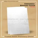 EMBOSSED BINDING COVER-A4-WHITE-PKT/100SHT