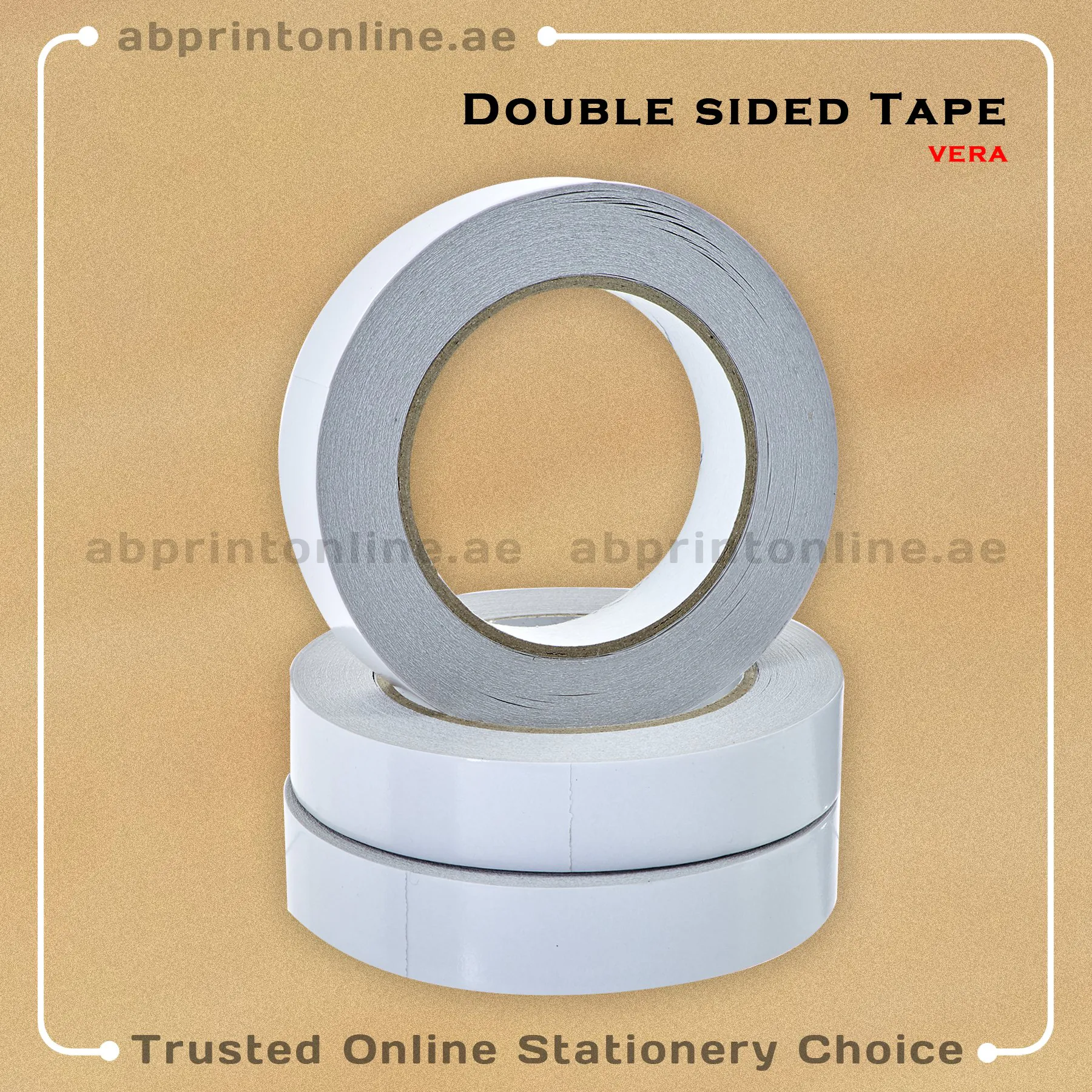 DOUBLE SIDED 24MM copy DOUBLE SIDED TISSUE TAPE WHITE 24mm - Image 1