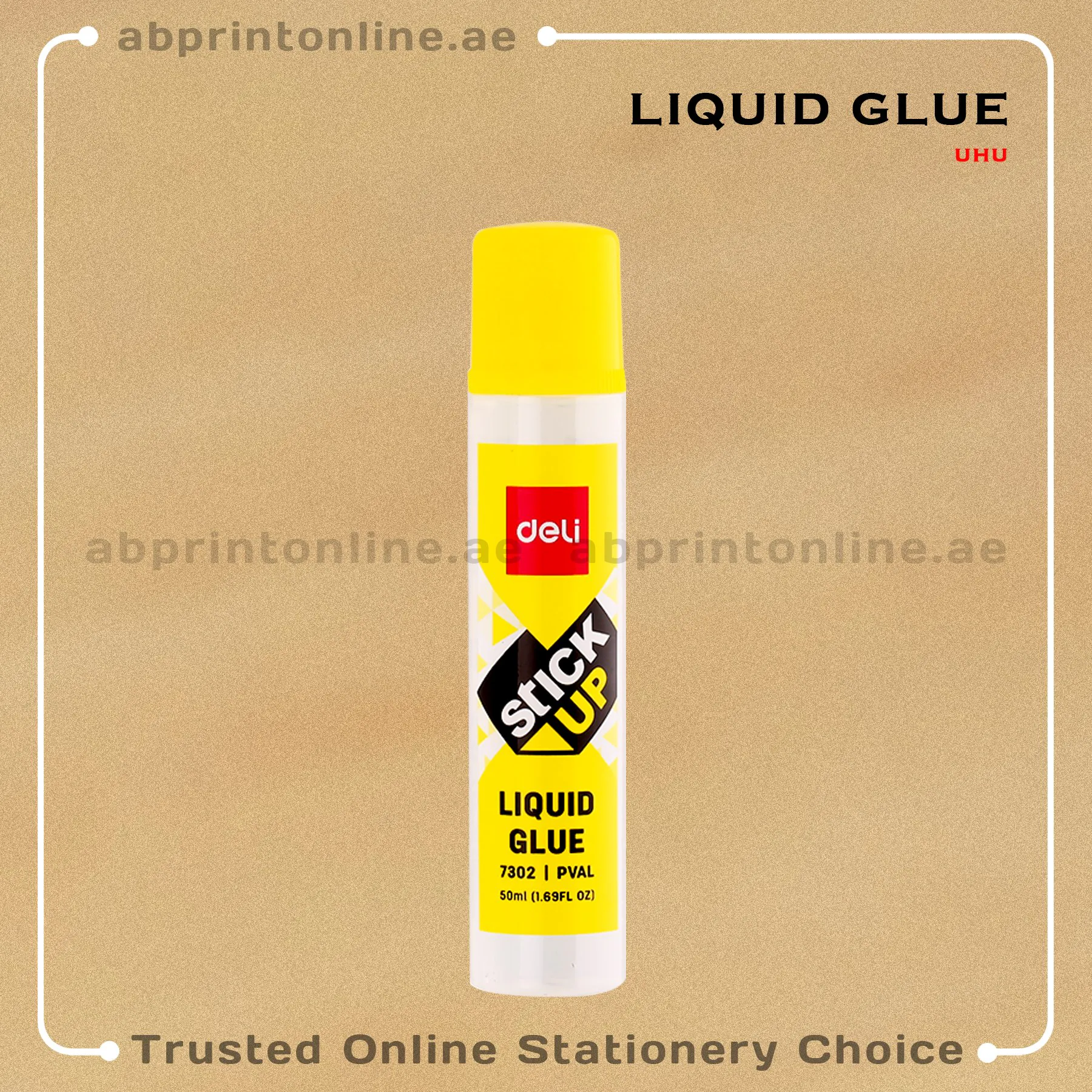 Liquid Glue UHU 50ml.jpg DELI LIQUID GLUE 30ML - Image 1
