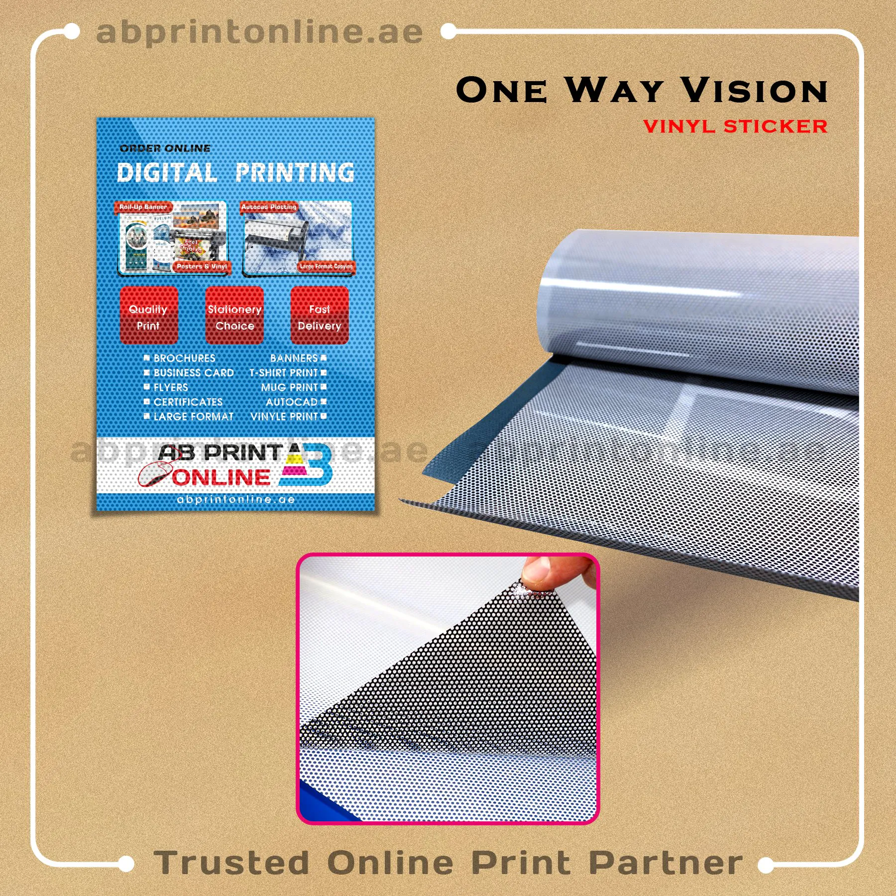ONE VISION STICKER copy ONE WAY VISION STICKER PRINTING - Image 1