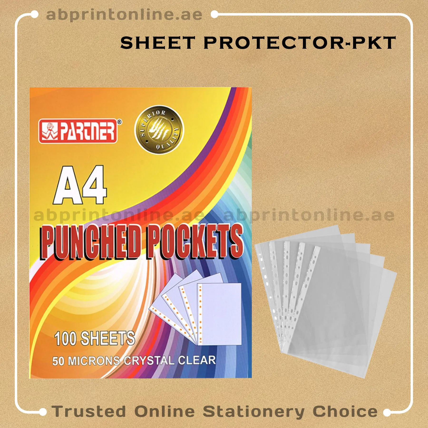 DELUXE 60 MICRON SHEET PROTECTOR - PKT/100PCS - Image 1