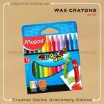 MAPED WAX CRAYONS 12 COLORS