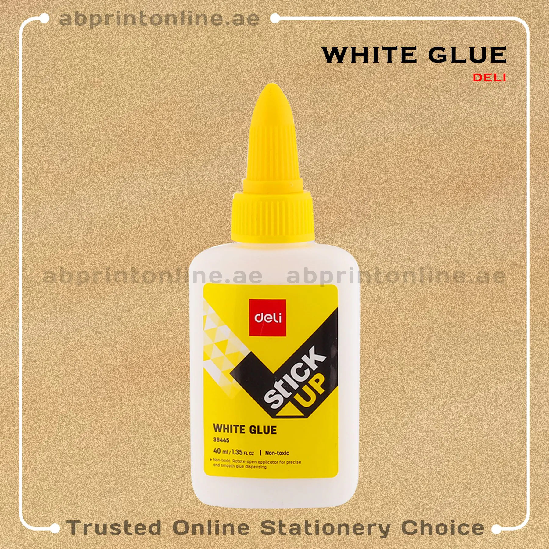 White Glue Deli 40ml.jpg DELI WHITE GLUE 40ML - Image 1