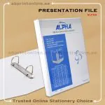 ALPHA PRESENTATION 2 RING BINDER A4 SPINE 20MM  WHITE COLOR-202