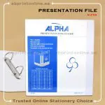 ALPHA PRESENTATION 2 RING BINDER A4 SPINE 38MM  WHITE COLOR-204