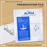 ALPHA PRESENTATION 2 RING BINDER A4 SPINE 44MM  WHITE COLOR-206