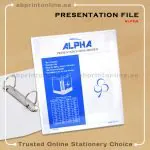 ALPHA PRESENTATION 2 RING BINDER A4 SPINE 76MM  WHITE COLOR-209