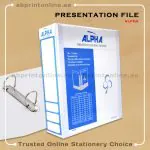 ALPHA PRESENTATION 2 RING BINDER A4 SPINE 102MM  WHITE COLOR-210