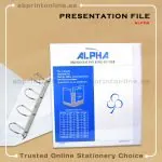ALPHA PRESENTATION 4 RING BINDER A4 SPINE 44MM  WHITE COLOR-405