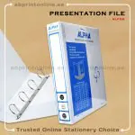 ALPHA PRESENTATION 4 RING BINDER A4 SPINE 50MM  WHITE COLOR-406