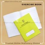 SADAF A5 FOUR LINE WITH ONE SIDE PLAIN  LIGHT GREEN EXERCISE  BOOK 200 PAGES