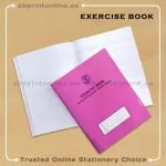 SADAF A5 FOUR LINE WITH ONE SIDE PLAIN  PINK  EXERCISE  BOOK 200 PAGES