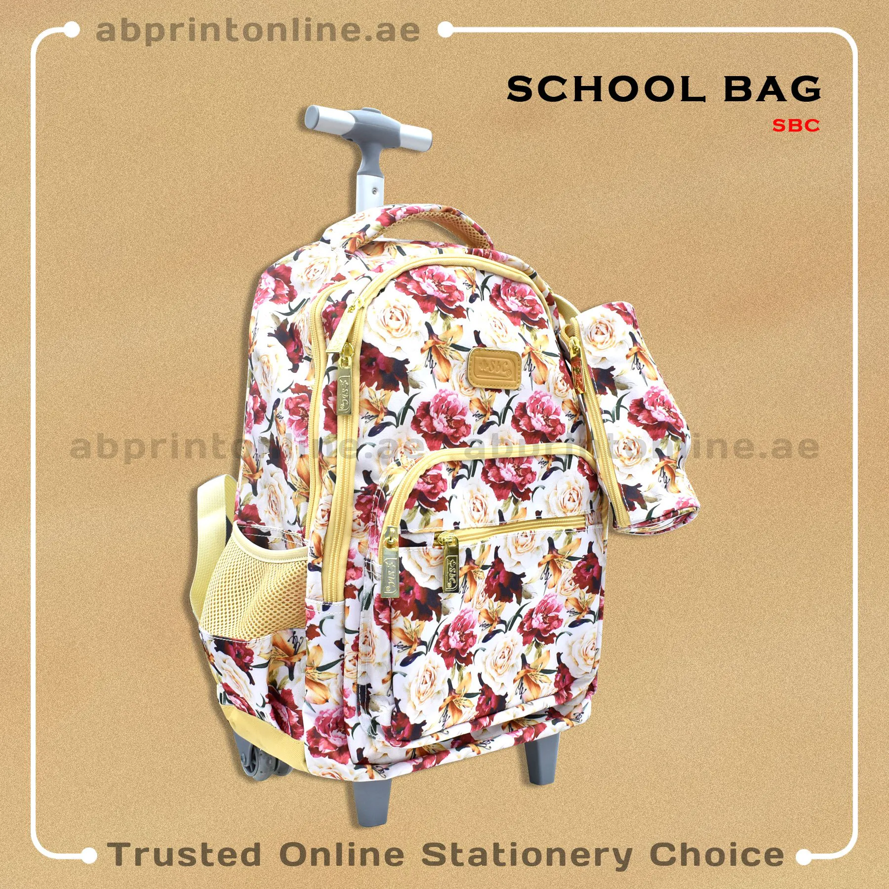 Bag4214_1 SBC TROLLEY BAG 18" WITH PENCIL CASE DESIGN-1 - Image 1