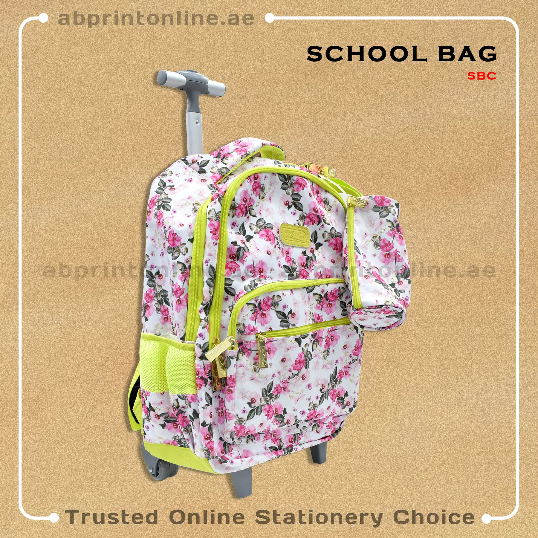 SBC TROLLEY BAG 18" WITH PENCIL CASE DESIGN-2 - Image 1