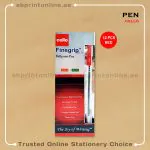 CELLO FINE GRIP RED BALL PEN PKT/12PCS