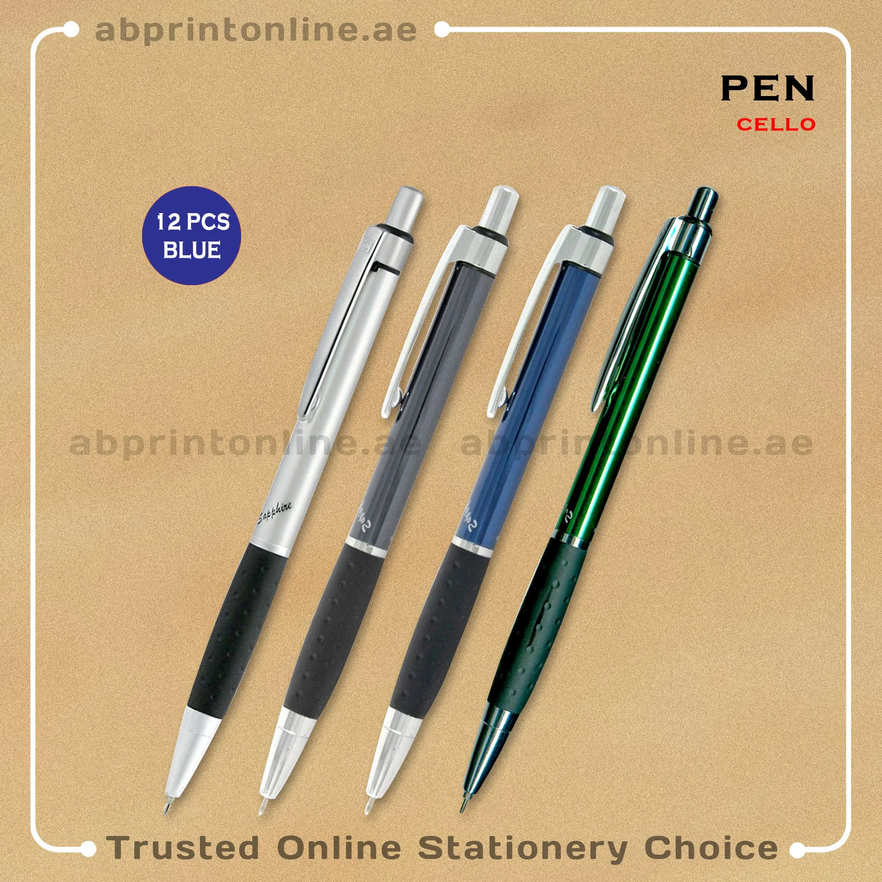 CELLO SAPPHIRE PEN-BLUE-PKT/12PCS - Image 1
