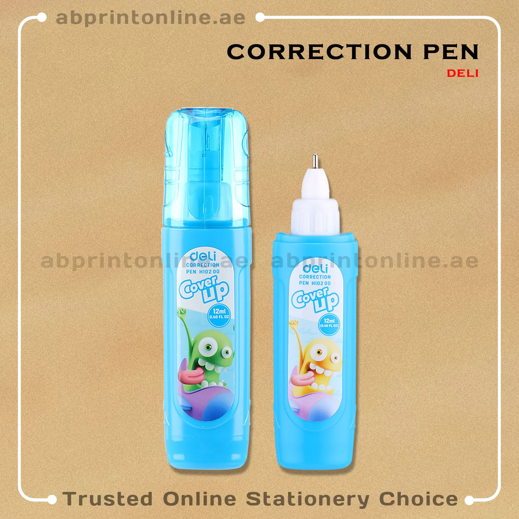 DELI CORRECTION PEN 12ML BLUE - Image 1