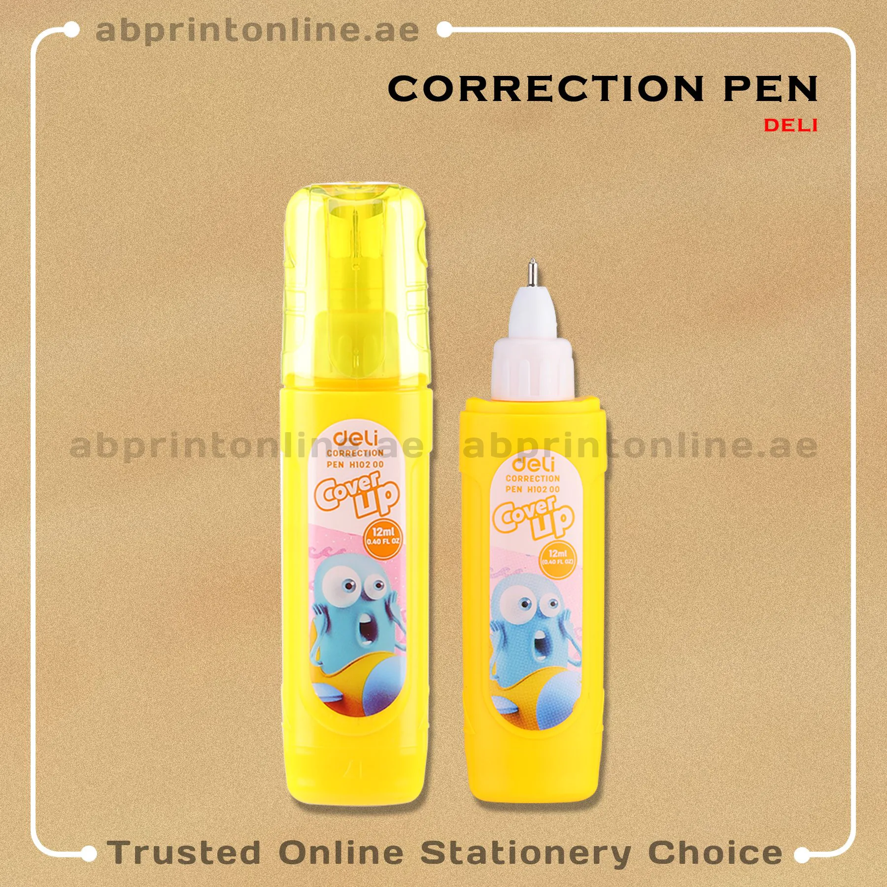 CorrectionPenDeliYellow DELI CORRECTION PEN 12ML YELLOW - Image 1