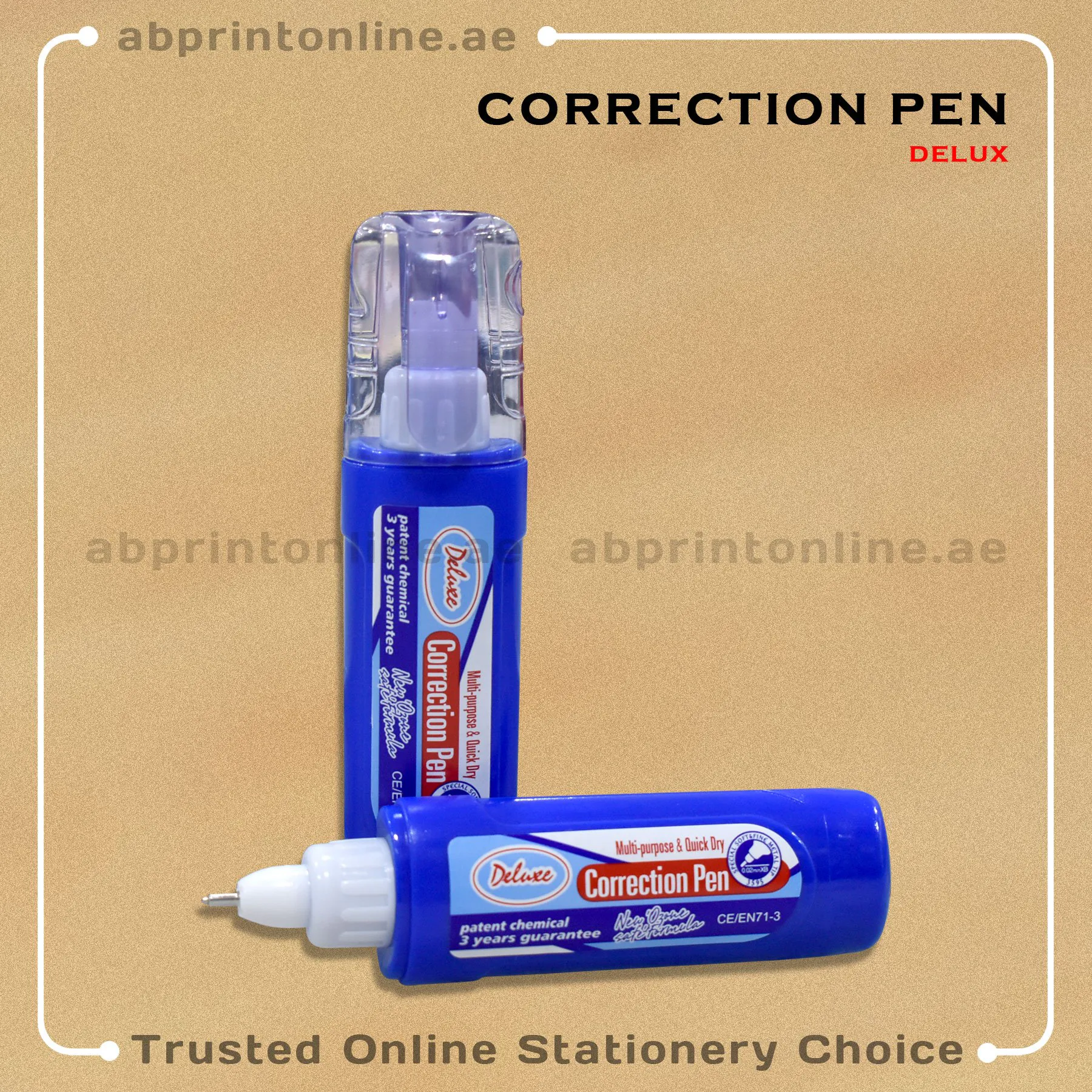 CorrectionpenAMT DELUXE CORRECTION PEN 10ML BLUE - Image 1