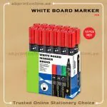 FIS CHISEL TIP WHITEBOARD RED MARKER PKT/12PCS