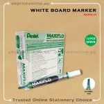 MAXI FLOW CHISEL TIP  WHITE BOARD GREEN MARKER PKT/12PCS
