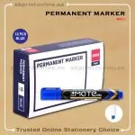 DELI REFILLABLE CHISEL TIP PERMANENT BLUE MARKER PKT/12PCS