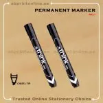 DELI CHISEL TIP PERMANENT BLACK MARKER PCS/1