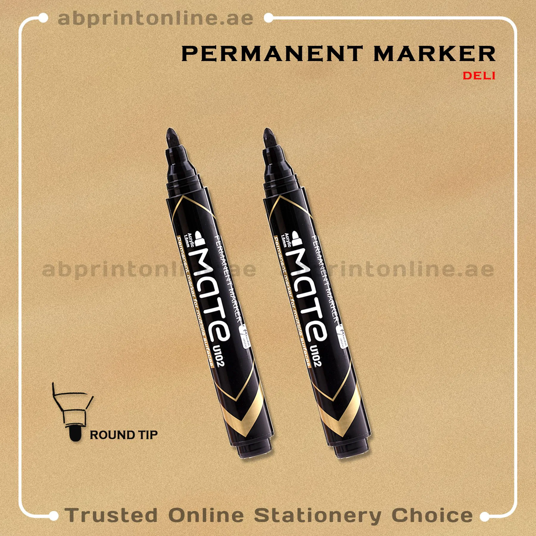 PMMarkerDeliBlackRoundMate DELI REFILLABLE ROUND TIP PERMANENT BLACK MARKER PCS/1 - Image 1