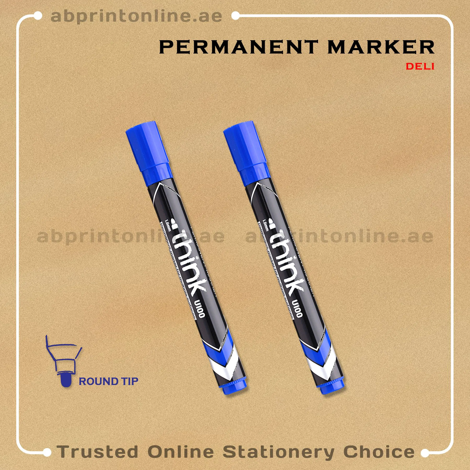PMMarkerDeliBlueRoundThink DELI ROUND TIP PERMANENT BLUE MARKER PCS/1 - Image 1