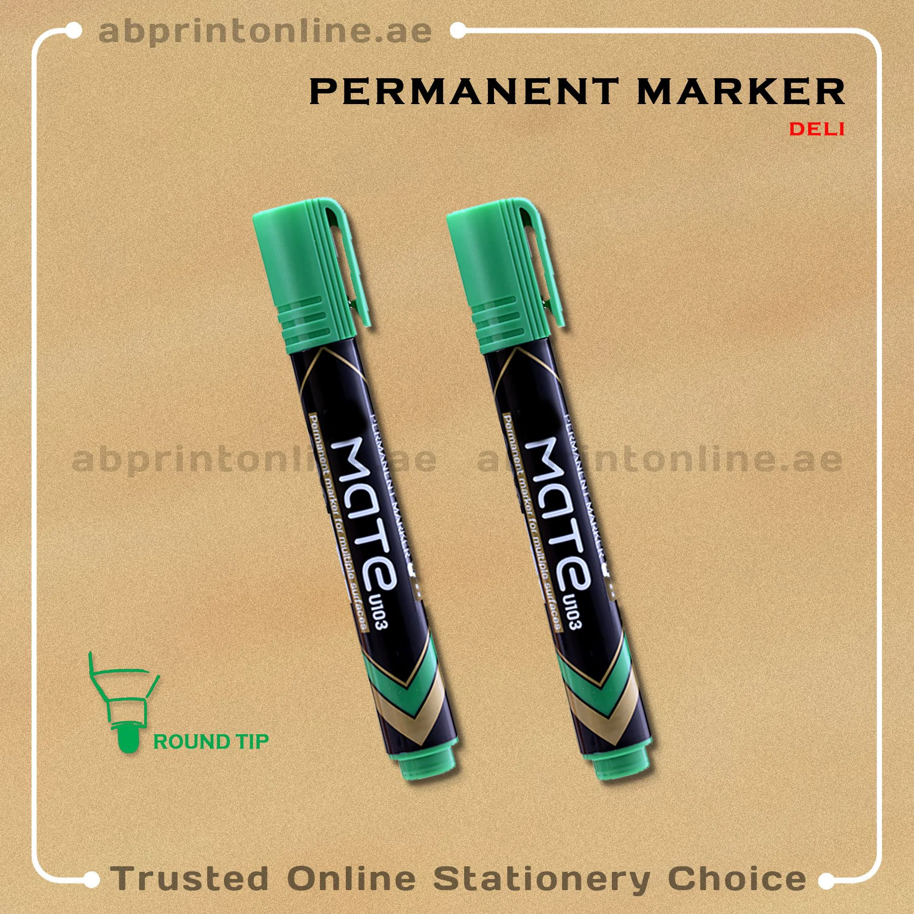 PMMarkerDeliGreenRoundMate DELI REFILLABLE ROUND TIP PERMANENT GREEN MARKER PCS/1 - Image 1