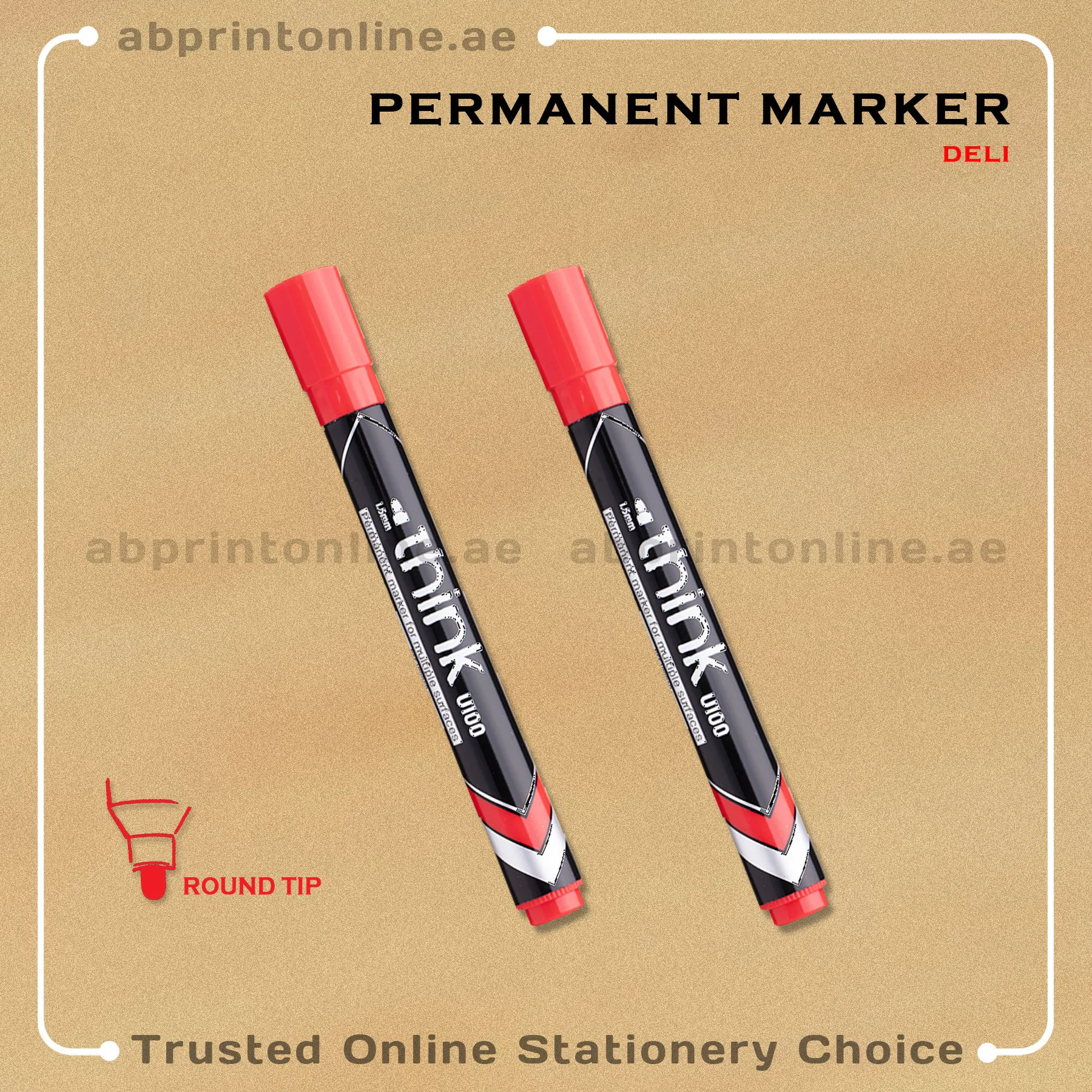 PMMarkerDeliRedRoundThink DELI ROUND TIP PERMANENT RED MARKER PCS/1 - Image 1
