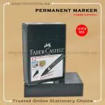 FABER CASTELL ROUND TIP PERMANENT RED MARKER PKT/12PCS