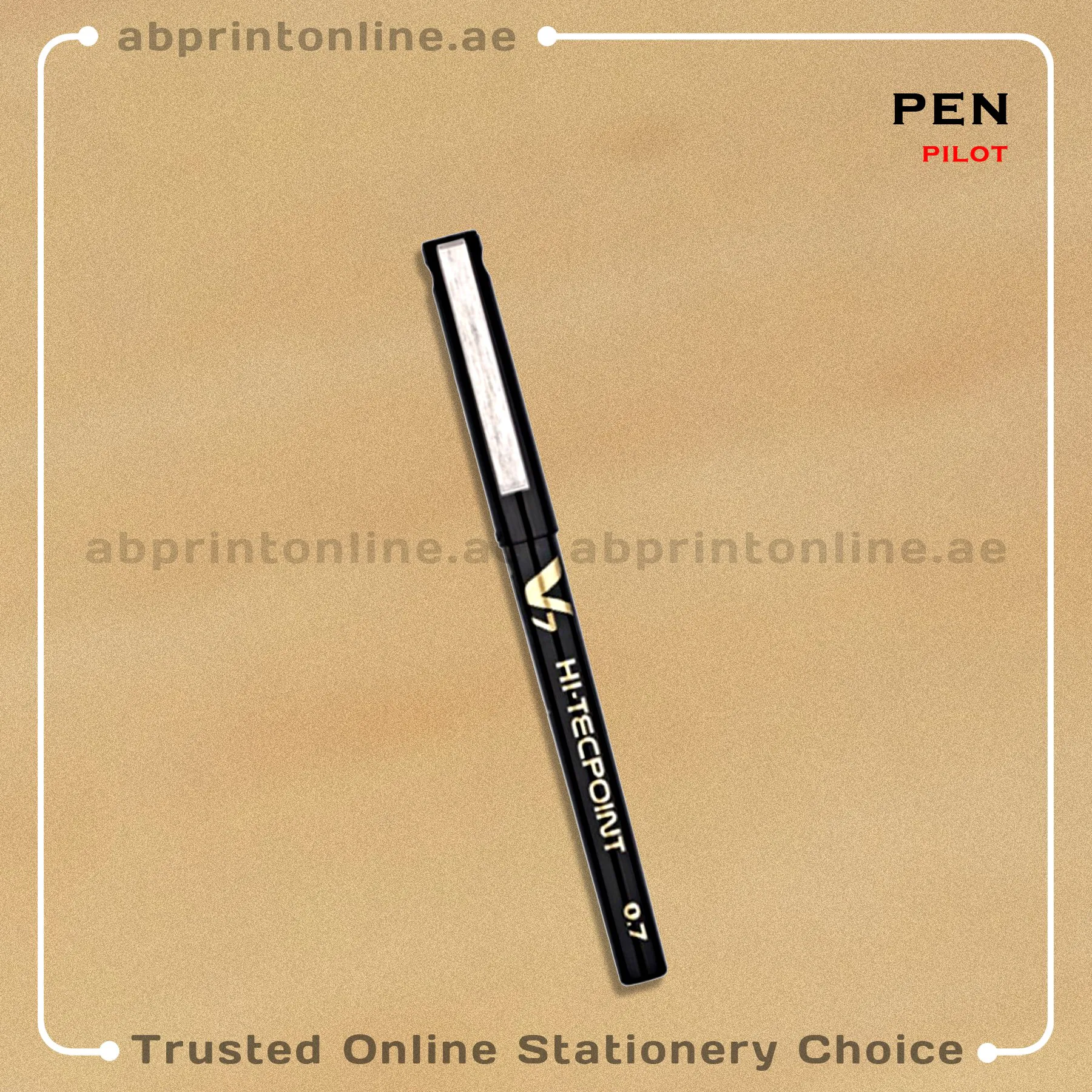 PilotV7Black copy PILOT HI-TECPOINT V7 BLACK ROLLERBALL PEN PKT/1PCS - Image 1