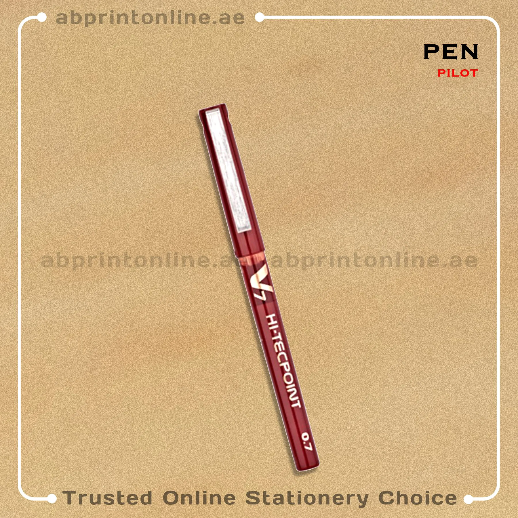 PilotV7Red copy PILOT HI-TECPOINT V7 RED ROLLERBALL PEN PKT/1PCS - Image 1