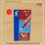 PILOT HI-TECPOINT V7  RED  ROLLERBALL PEN PKT/12PCS