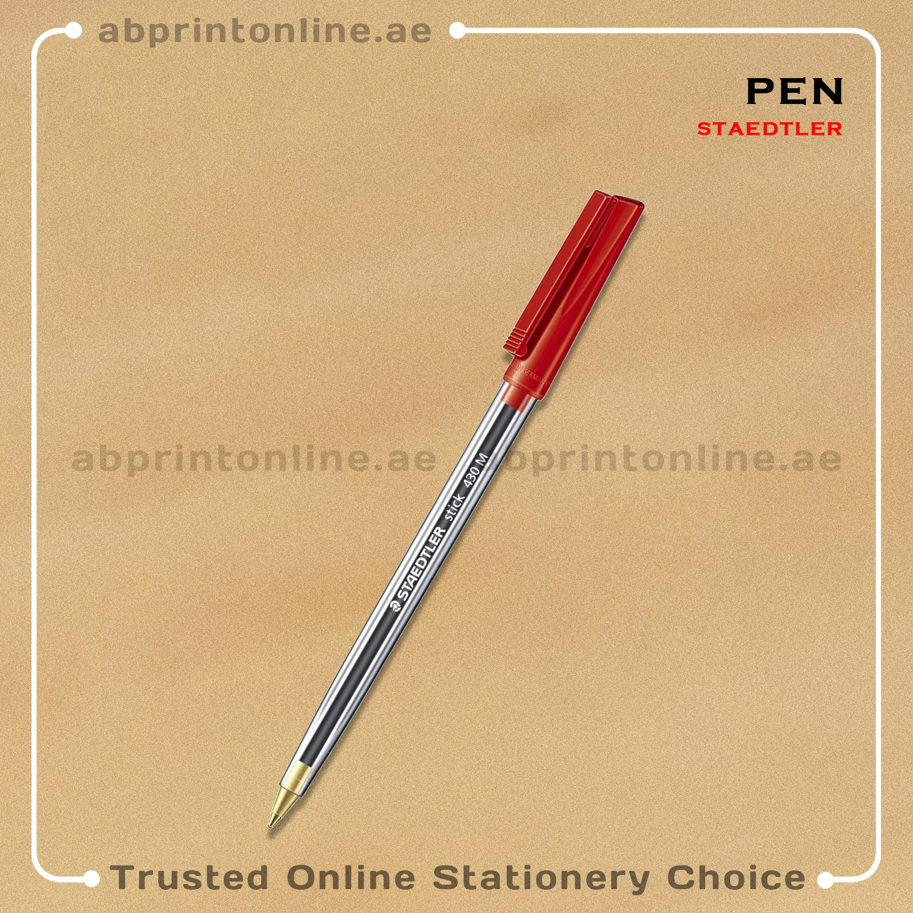 StaedtlerPenRed copy STEADLER STICK 430M BALL POINT RED PEN PCS/ - Image 1
