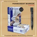 STEADTLER ROUND TIP PERMANENT BLACK MARKER PKT/10PCS