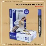 STEADTLER CHISEL TIP PERMANENT BLUE MARKER PKT/10PCS
